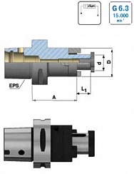 Оправки комбинированные EPS ISO 26623-1 для насадных торцовых фрез по DIN 6358 